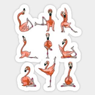 Flamingo Yoga Sticker